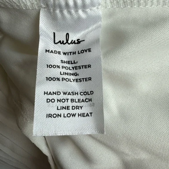 Lulus Blowing Kisses White Pleated One-Shoulder Mini Dress - Picture 12 of 13